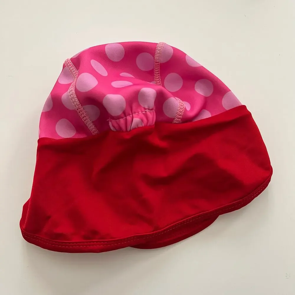 Peppa Pig Toddler Swim Sun Hat red pink polka dot